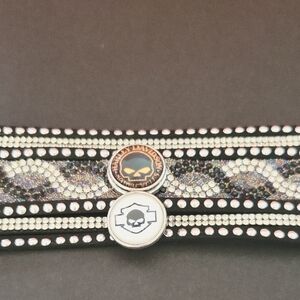 #F Harley-Davidson Beaded Bracelet